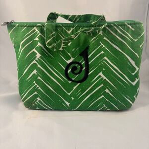 Buckhead Bettie’s Insulated Lunch Tote, Monogrammed, Green/White, office, work